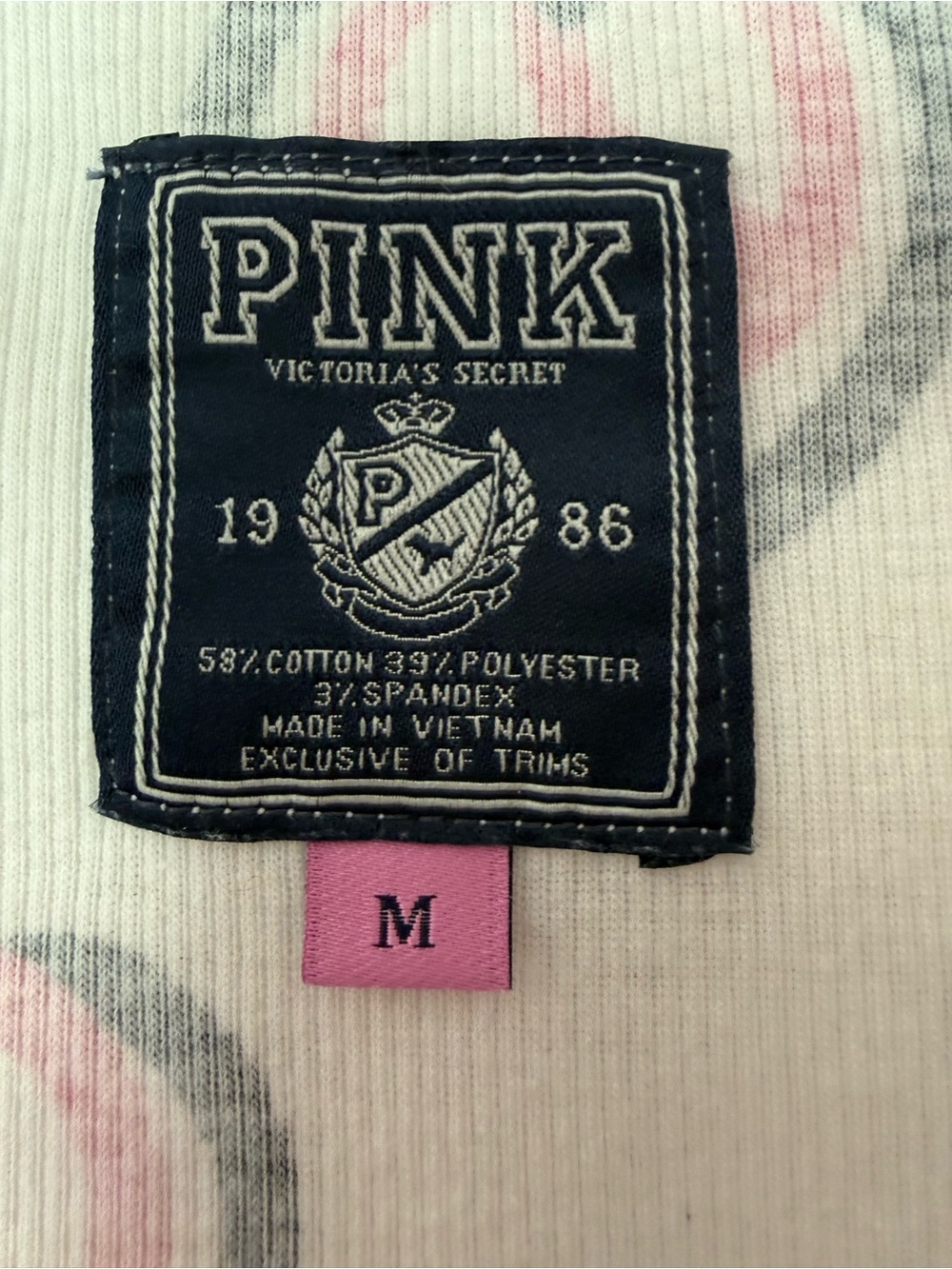 Vintage Y2K VS PINK Peace Sign Heart Rhinestone Tank Top Medium NWOT - Picture 3 of 5